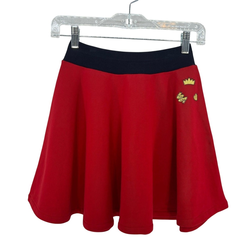 Petit Bateau Red Skater Skirt Girls 12 Cotton Flare French Designer Preppy